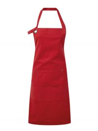 Latzschürze mit Taschen Rot